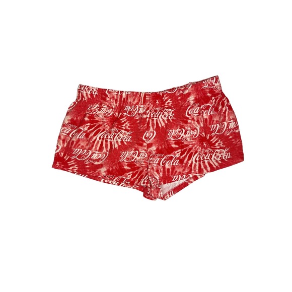 Coca-Cola Lounge Shorts Red‎ White Logo Print Sleepwear XL/XG - Picture 1 of 3